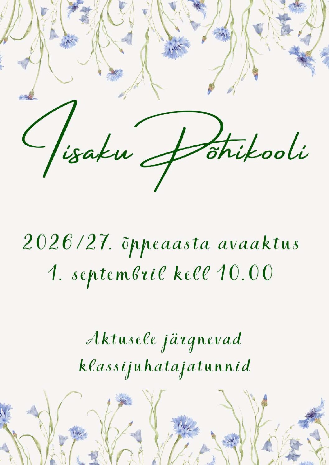 2026/27. õppeaasta algus